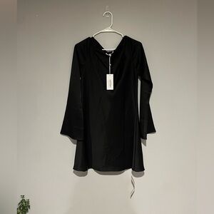 Reformation - Black Pike Satin Dress